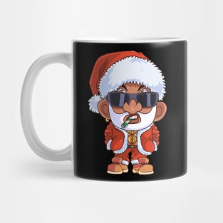 Black Santa Claus Gangster Christmas Mug